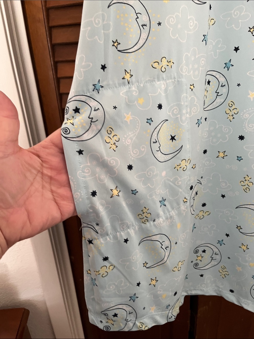 Women's Light Blue Moon & Stars Sleep Tee 2X-3X - Picture 2 of 4